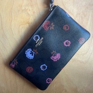Floral Coach Wristlet Wallet